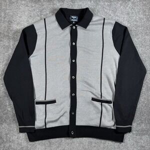 FootJoy x Todd Snyder Sweater Men's XXL Gray Black Full Placket Polo Button Up